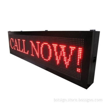 P10 Red Color Semi-Outdoor LED Moving Sign for Message Display